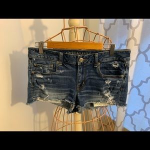 American Eagle Distressed Denim Cutoff Shorts